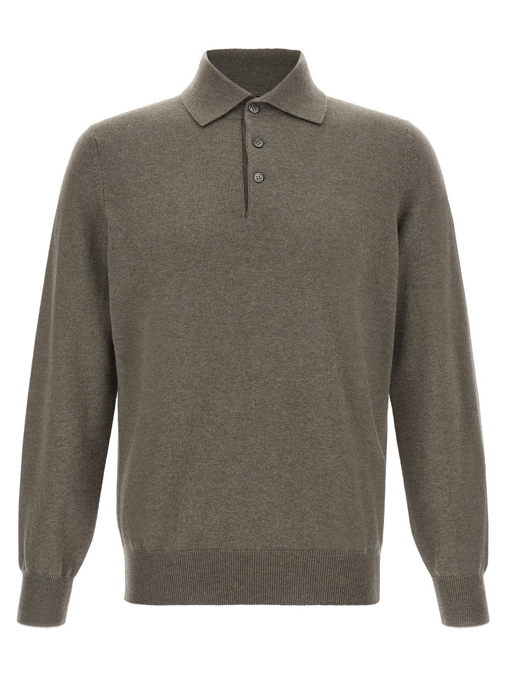 Bicolor Cashmere Polo Shirt