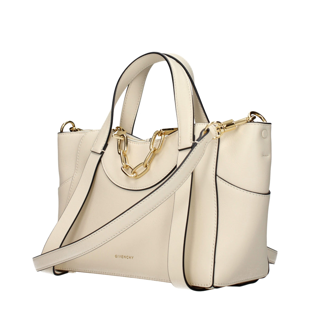 Beige Leather Handbag