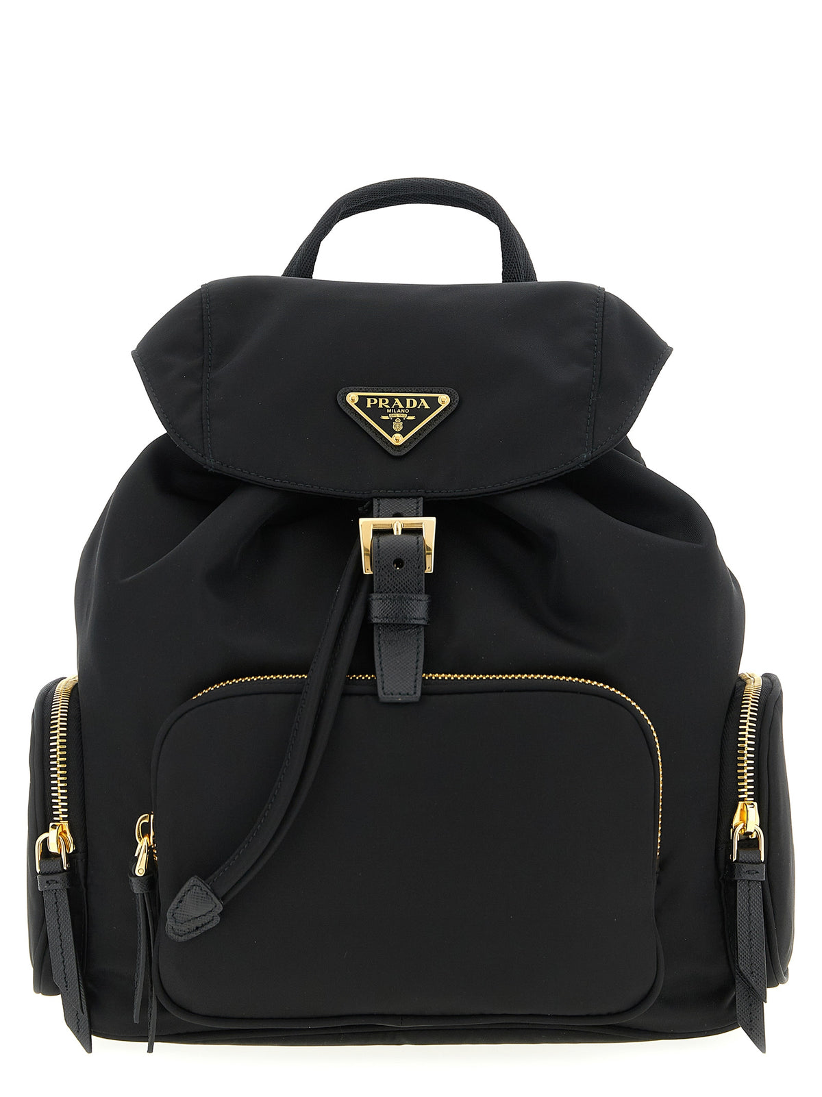Black Recycled Polyamide Backpack