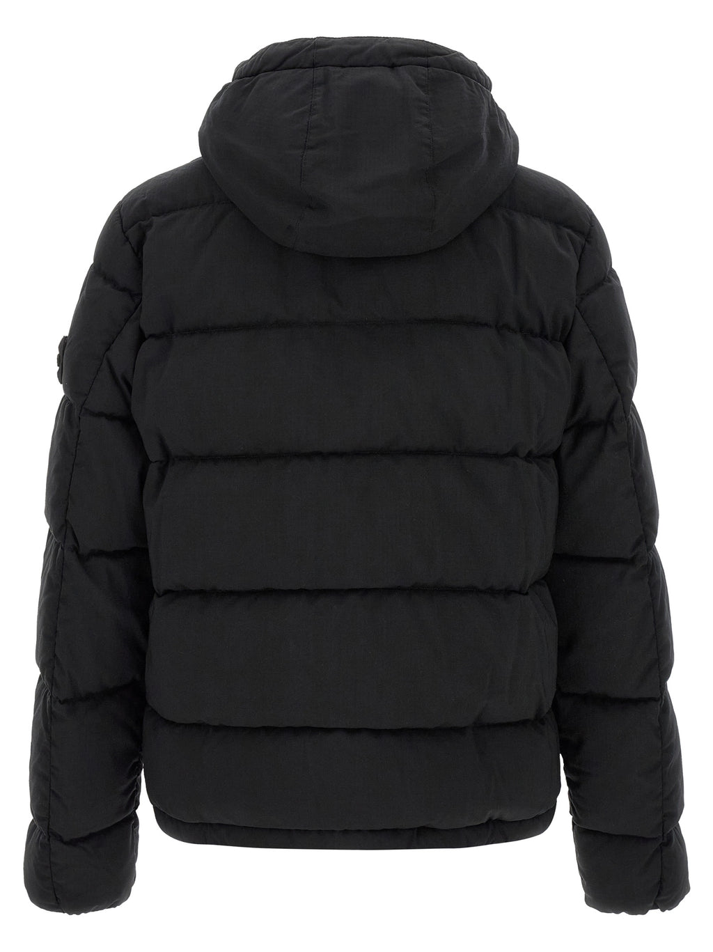 Black Virgin Wool Full-Length Jacket