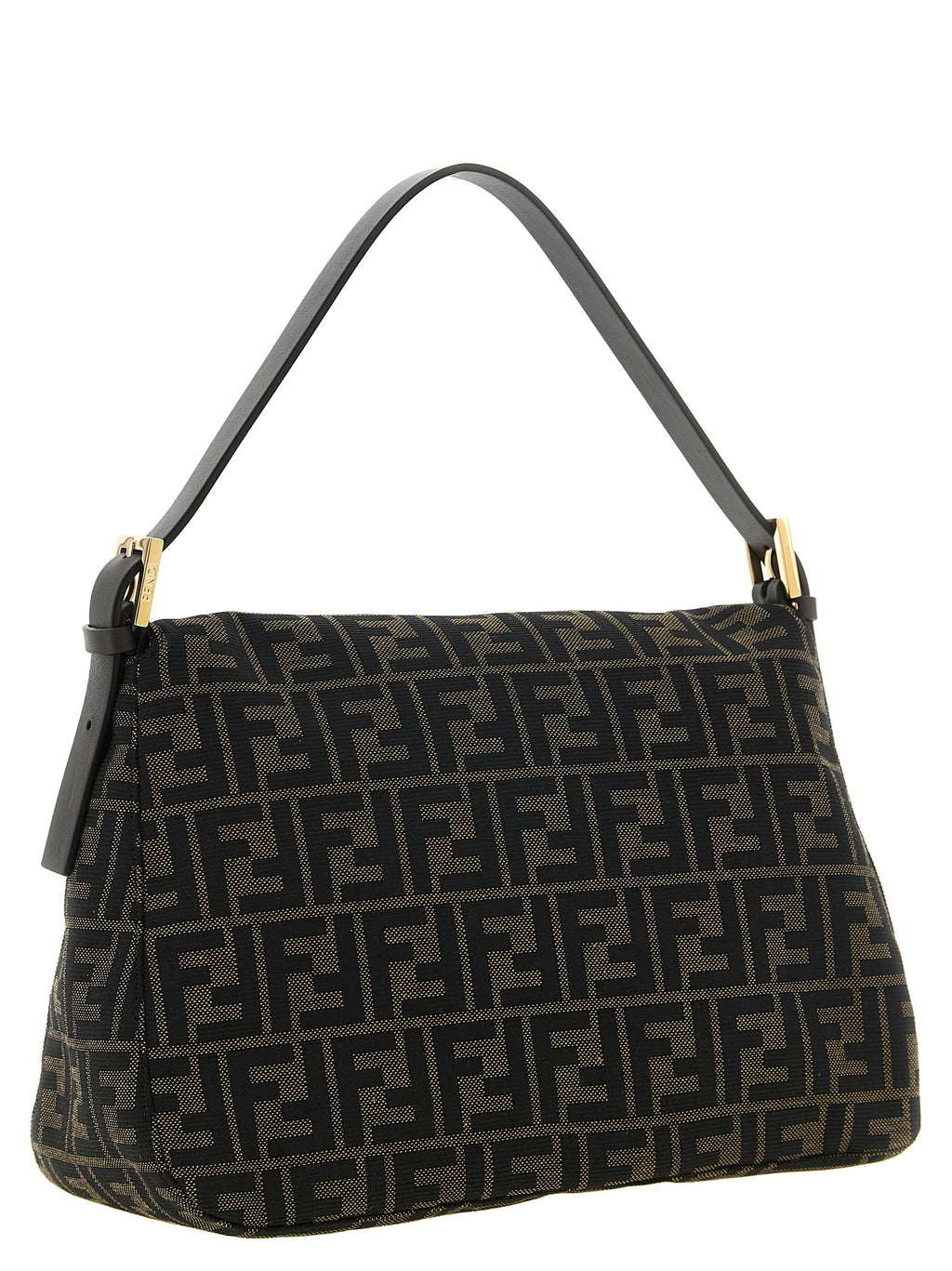 Brown Polyester Shoulder Bag