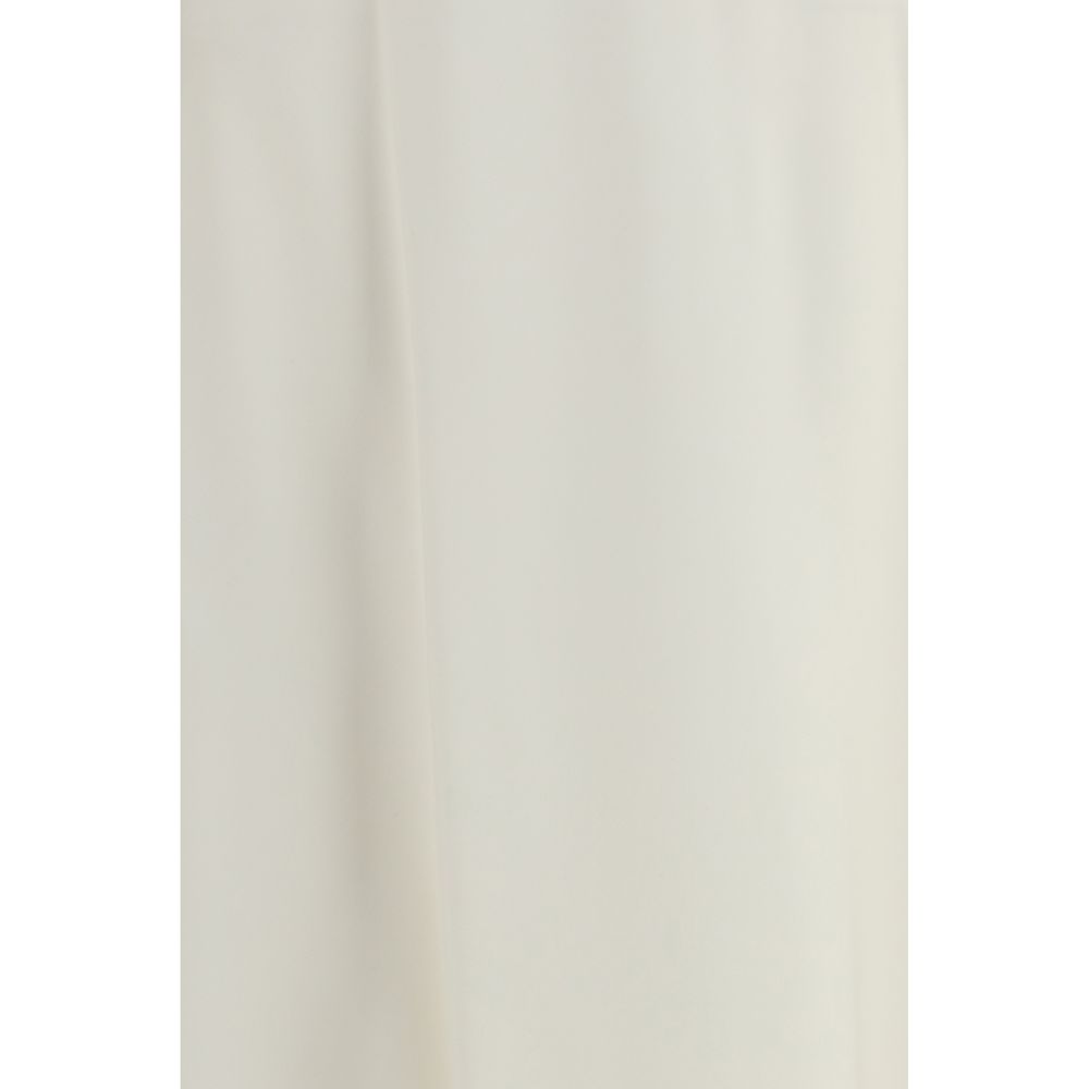 Beige Wool Oves Aries Midi Skirt