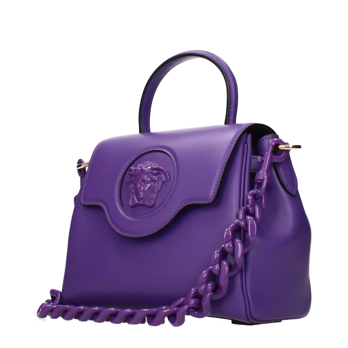 Purple Leather Handbag