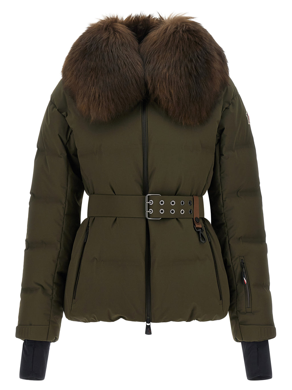Bicolor Polyester Full-Length Jacket