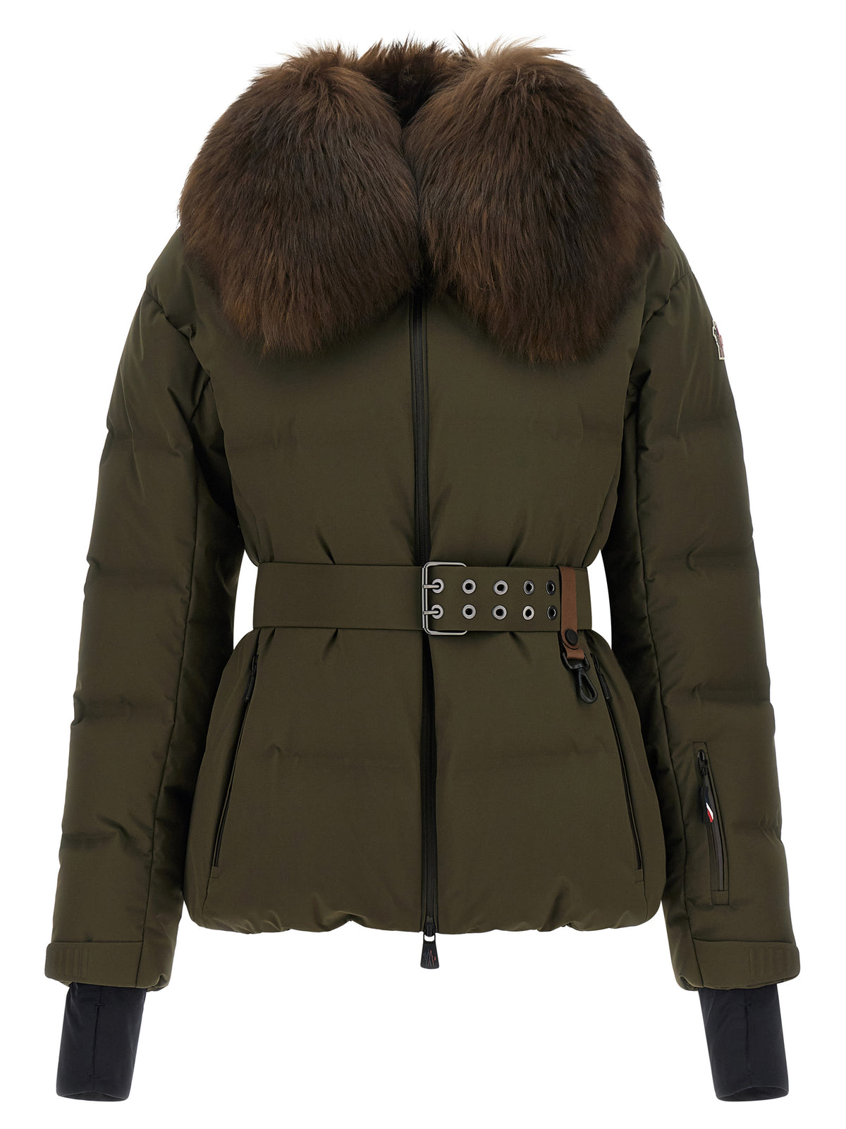Bicolor Polyester Full-Length Jacket