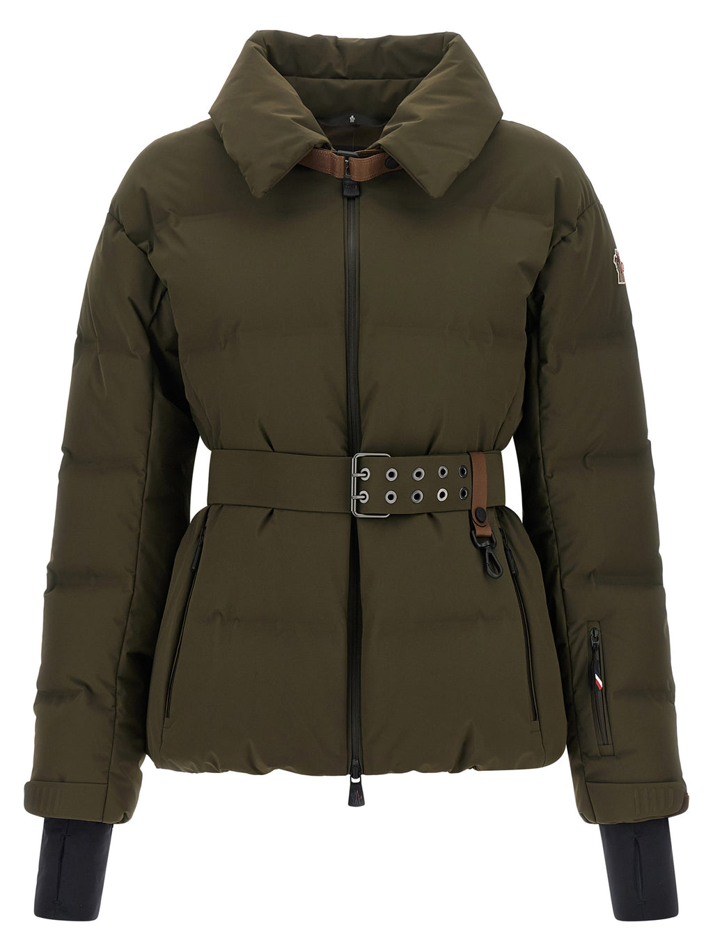 Bicolor Polyester Full-Length Jacket