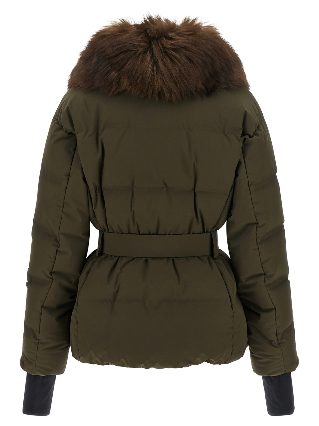 Bicolor Polyester Full-Length Jacket