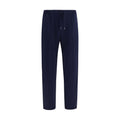 Blue Cotton Athletic Pants