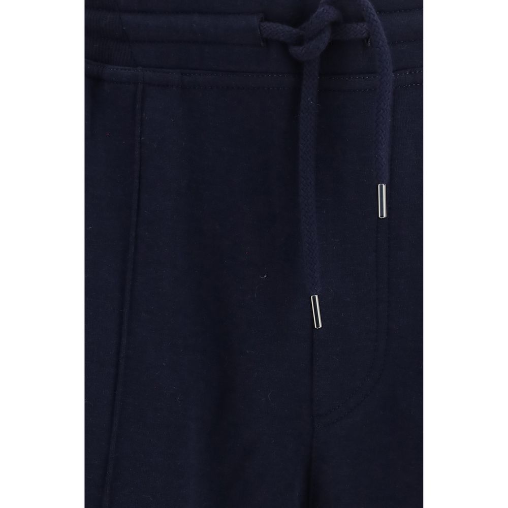 Blue Cotton Athletic Pants
