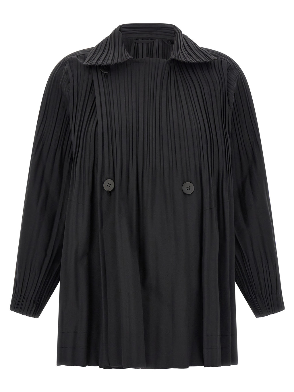 Black Polyester Coat