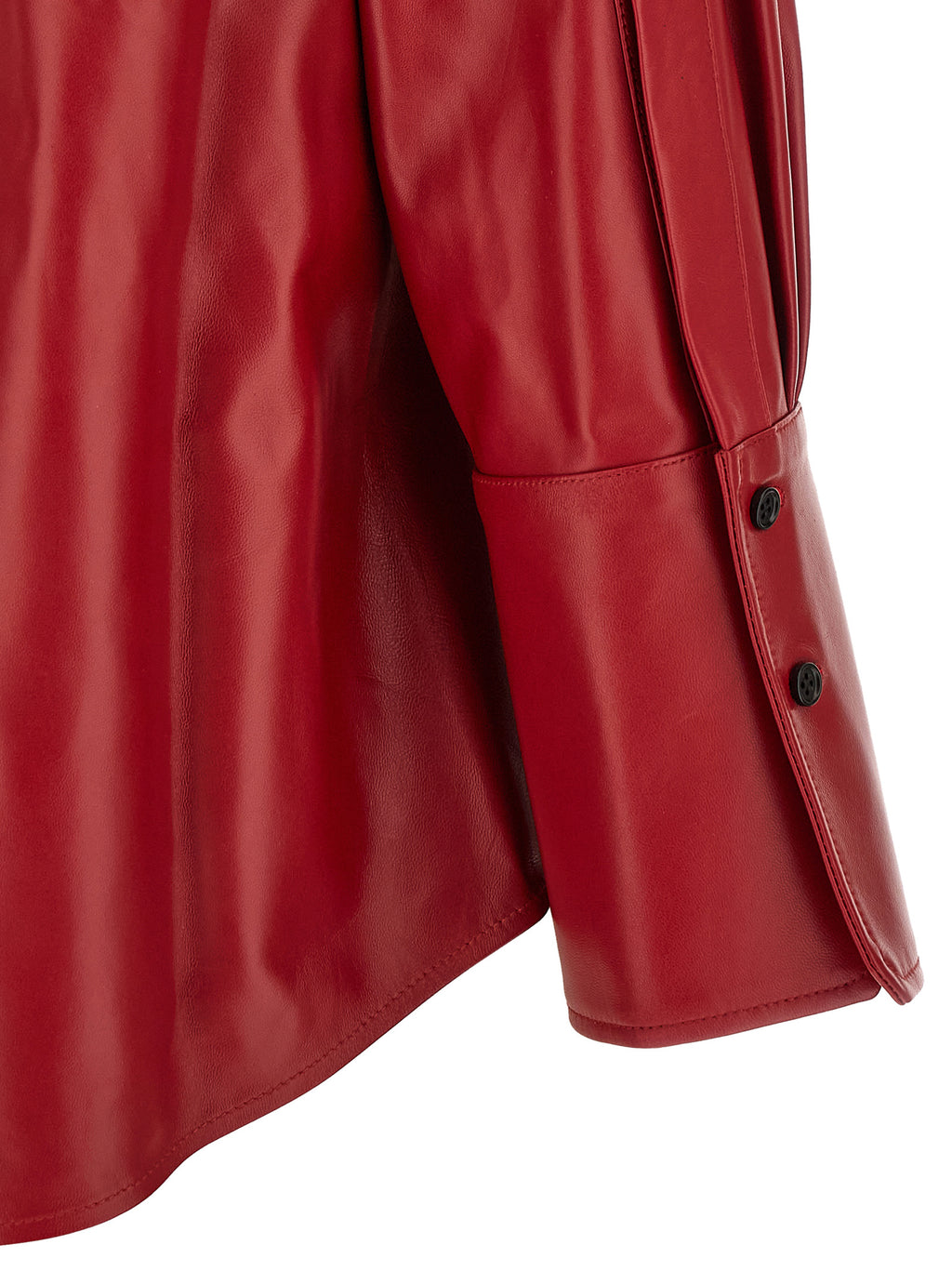 Red Lamb Leather Blouse