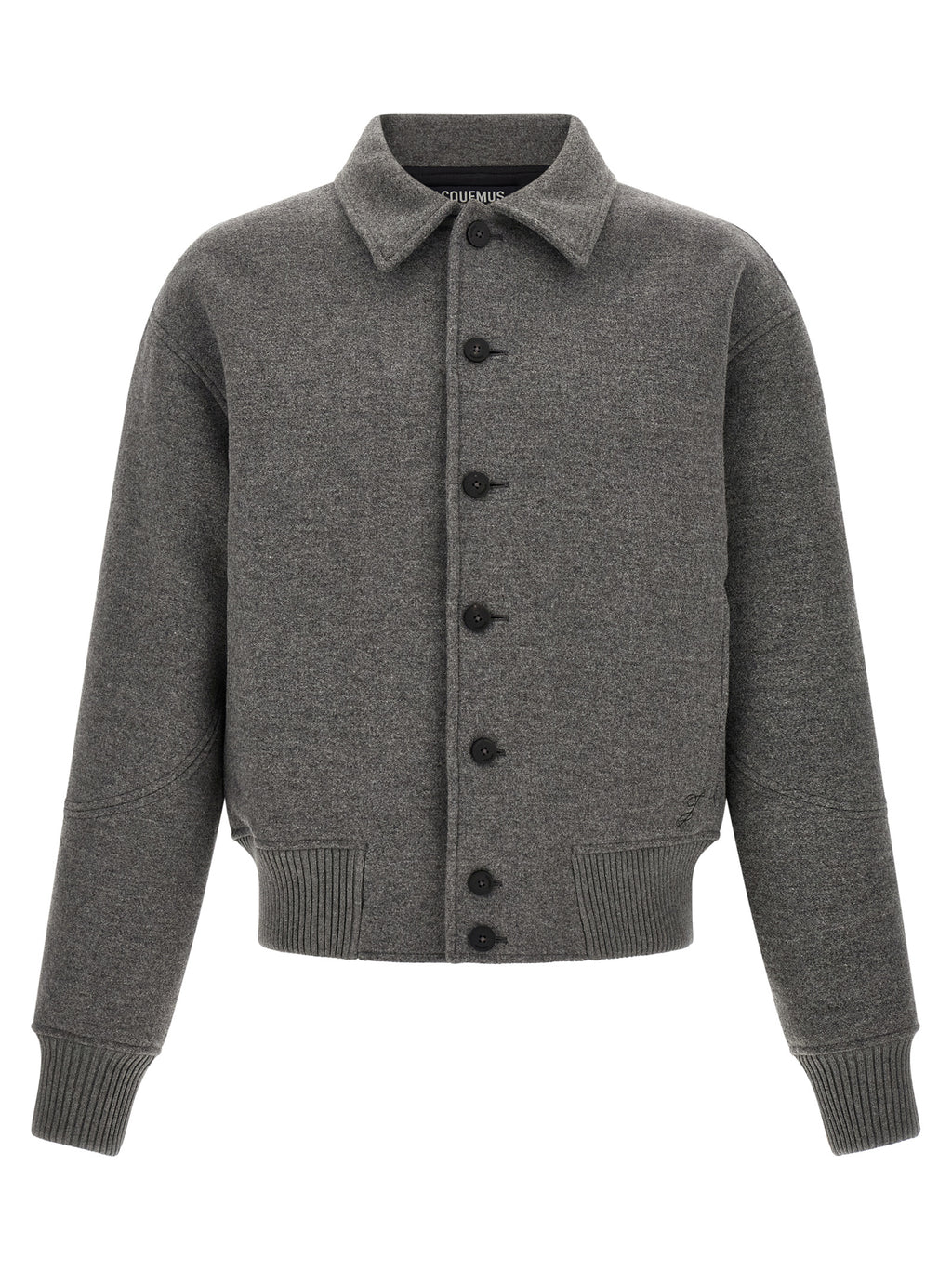 Gray Virgin Wool Bomber