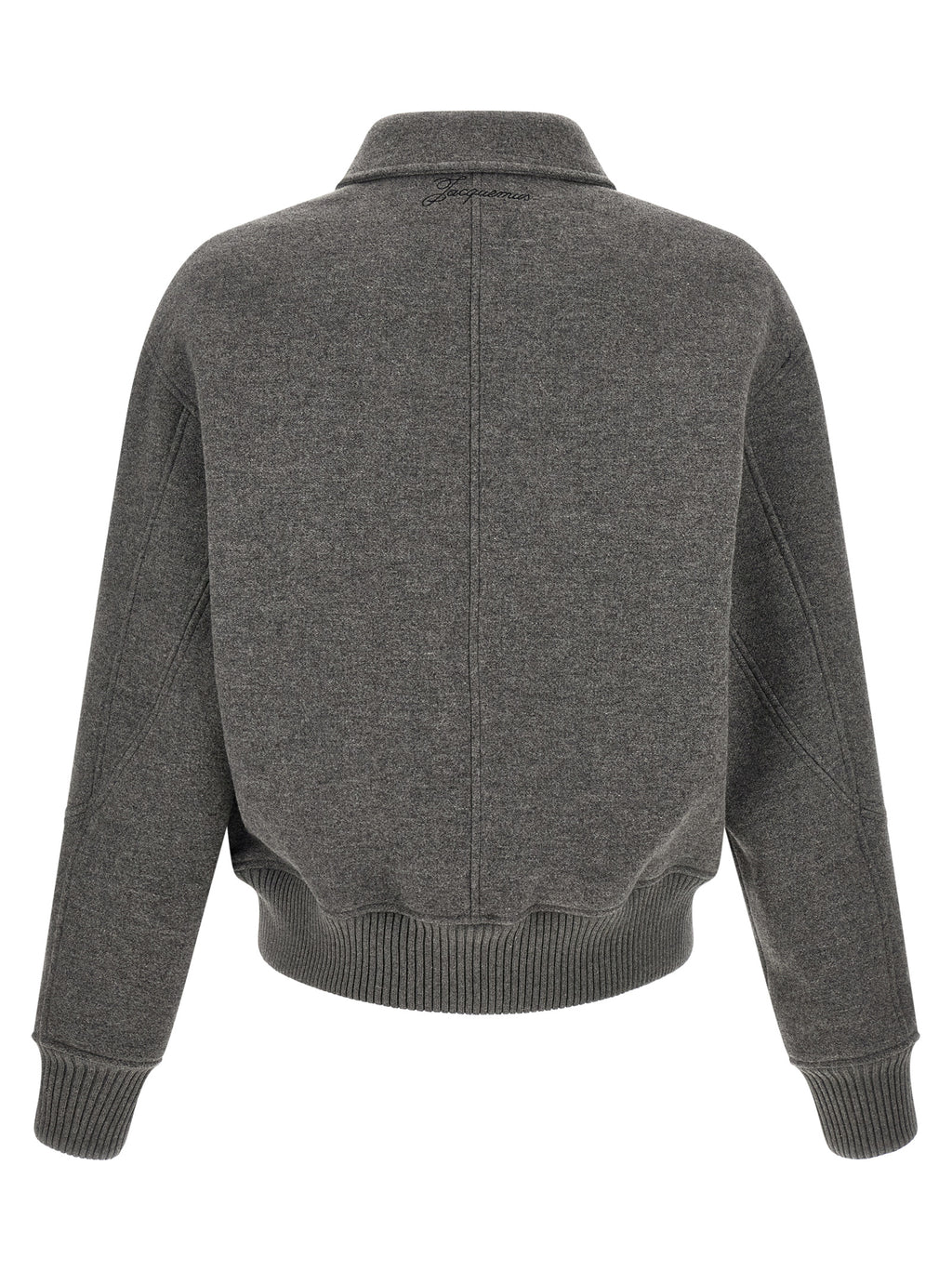 Gray Virgin Wool Bomber
