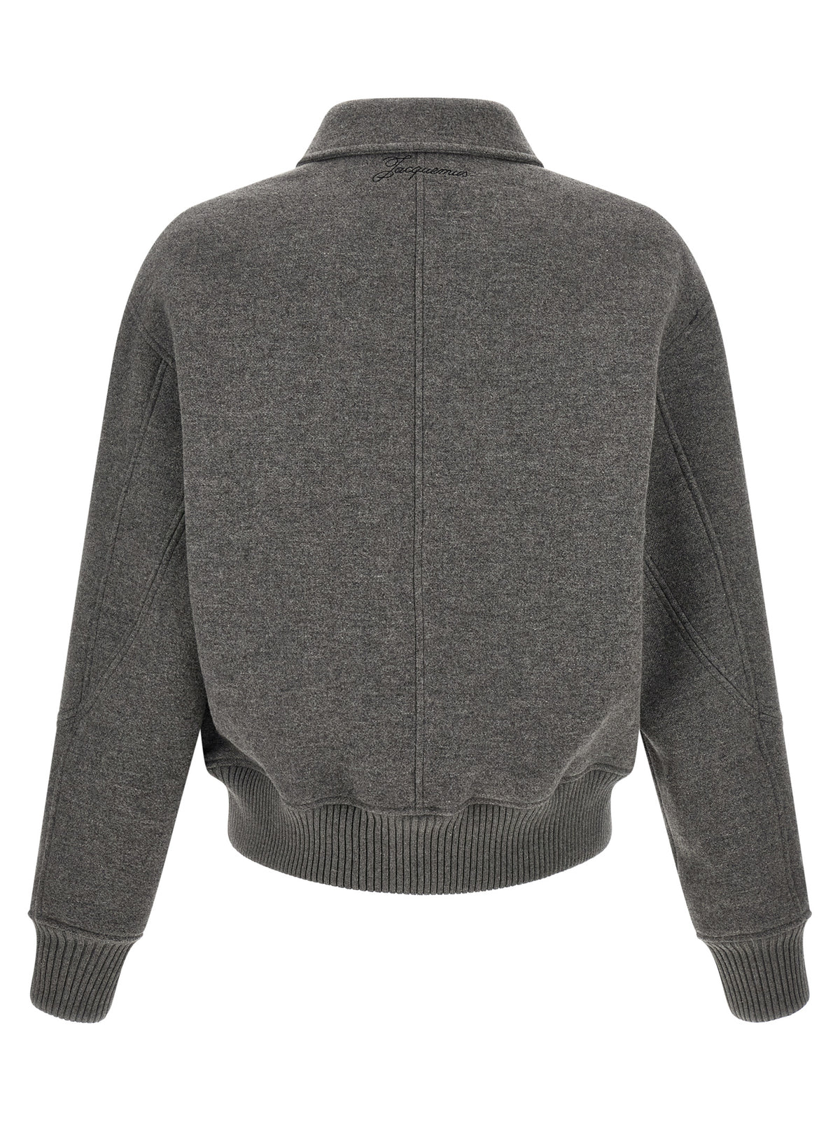 Gray Virgin Wool Bomber