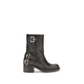Black Calf Leather Bos Taurus Ankle Boots