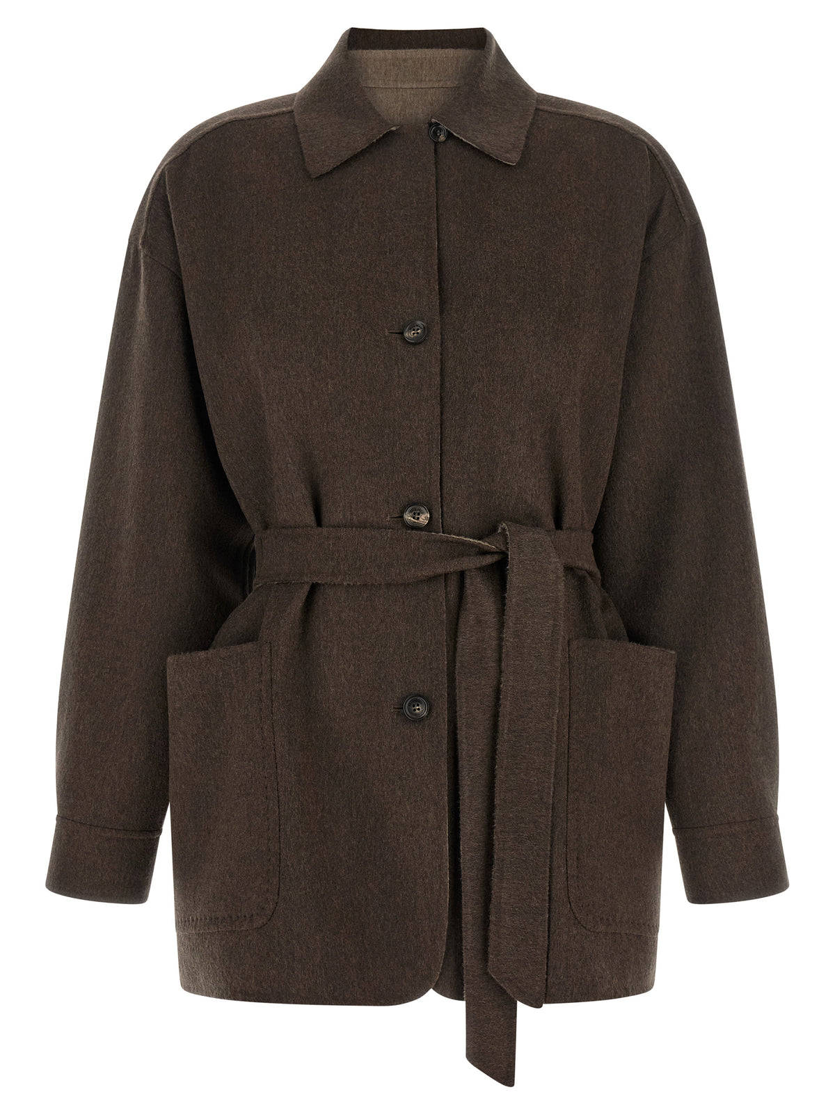 Multicolor Cashmere Full-Length Jacket