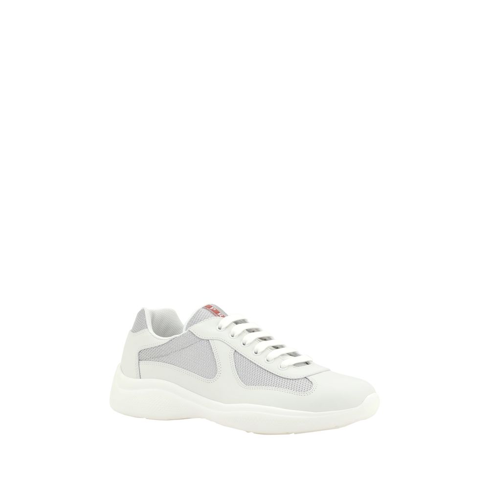 White Calf Leather Bos Taurus Athletic Sneakers