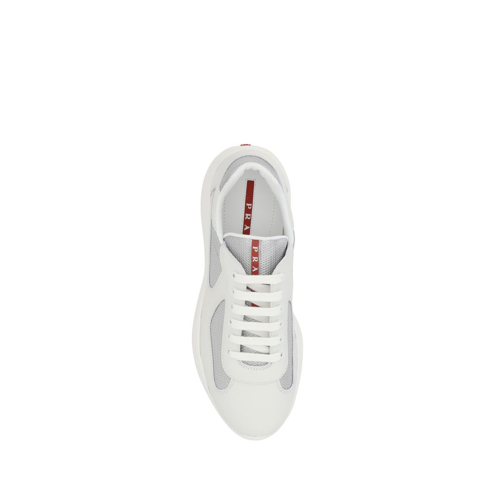 White Calf Leather Bos Taurus Athletic Sneakers