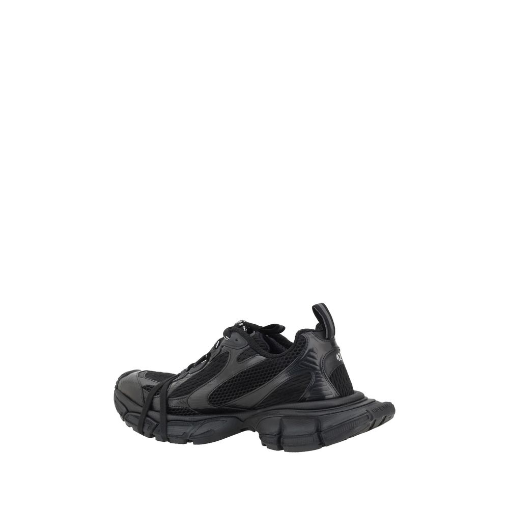 Black Fabric Athletic Sneakers