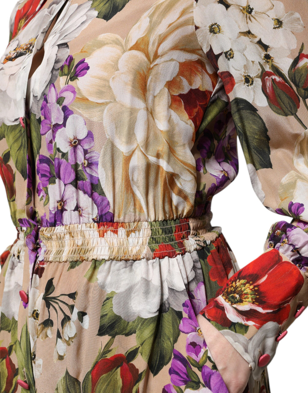 Multicolor Floral Wide Leg Jumpsuit Dress