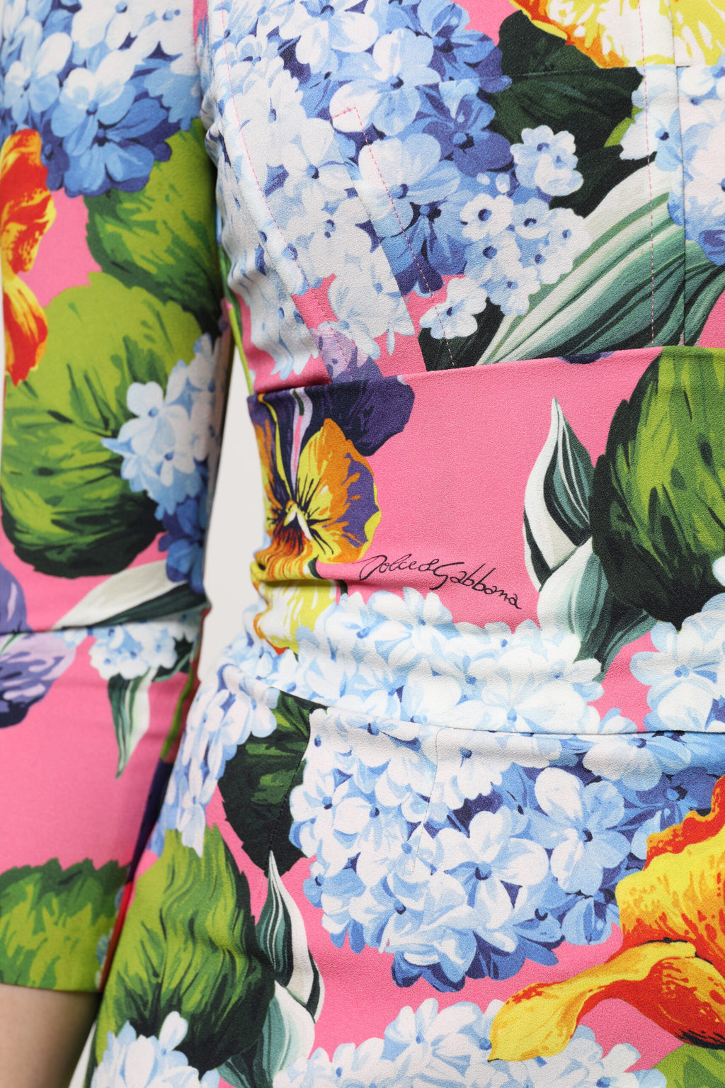 Multicolor Floral Side Slit Midi Dress