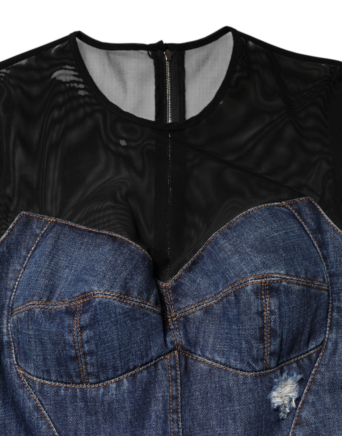 Black Blue Long Sleeves Denim Mini Dress