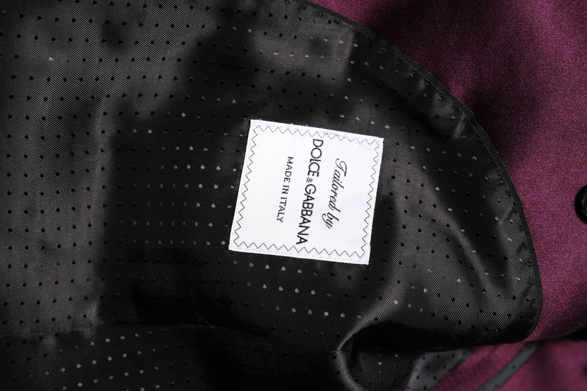 Dark Purple Silk 3Piece Single Breasted Suit