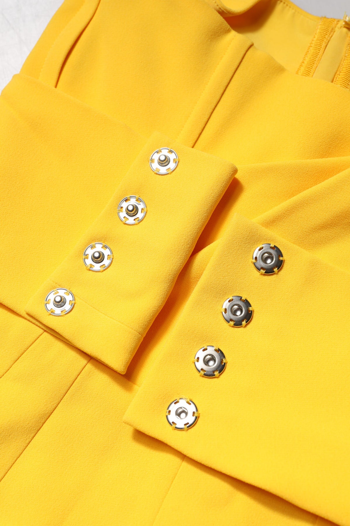 Yellow One Shoulder Side Slit Midi Dress