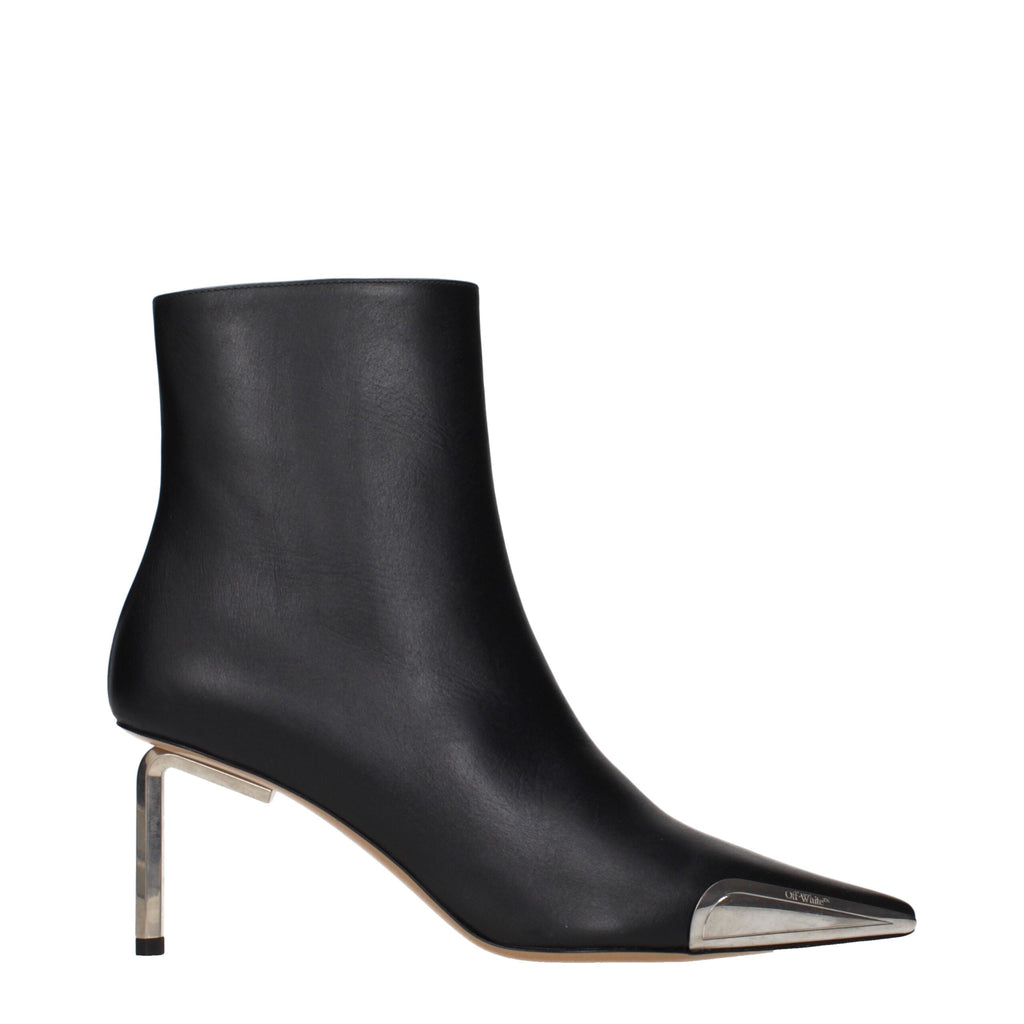 Black Leather Ankle Boots