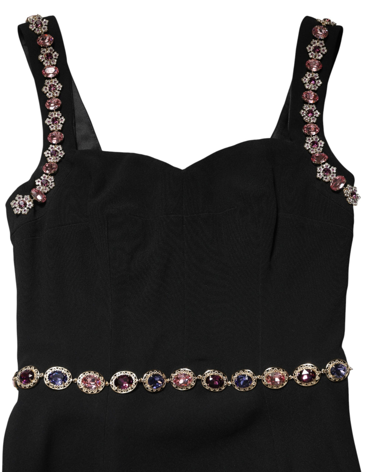 Black Embellished Sheath MermaidGown Dress