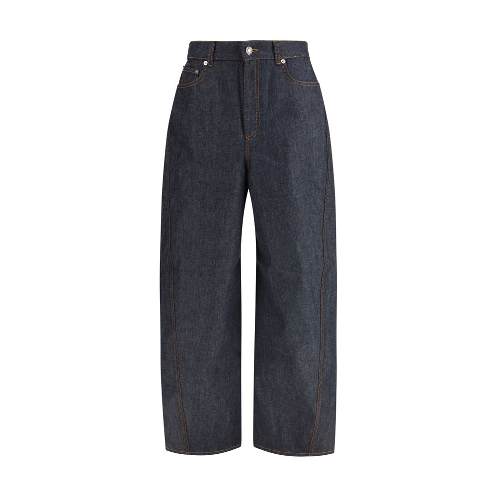 Blue Cotton Jeans Denim
